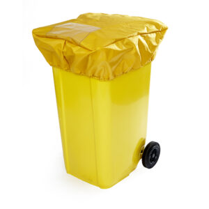 Vinyl Protector Audit Cover Yellow 240L PE 2 Wheel Bin