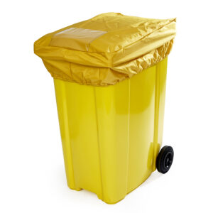 Vinyl Protector Audit Cover Yellow 360L PE 2 Wheel Bin