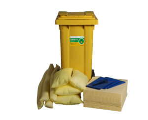 120L Chemical Spill Kit 2 Wheel PE Bin