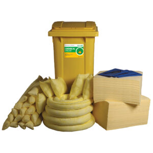 360L Chemical Spill Kit 2 Wheel PE Bin