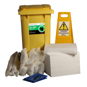 240L Oil Only Spill Response Kit 2 Wheel PE Bin