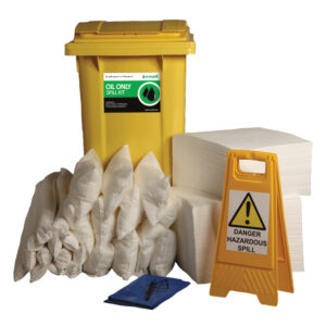 360L Oil Only Spill Response Kit 2 Wheel PE Bin