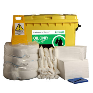 600L Oil Only Spill Kit 4 Drop Front Wheel PE Bin